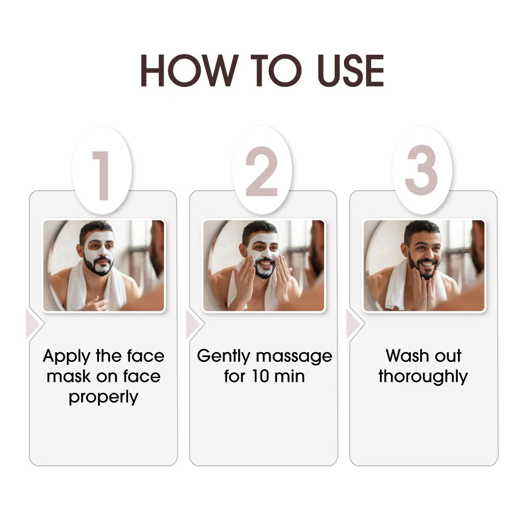 Niconi Men Enzyme De-Tan Pack for Face & Body | Deep Cleansing Tan Removal Formula