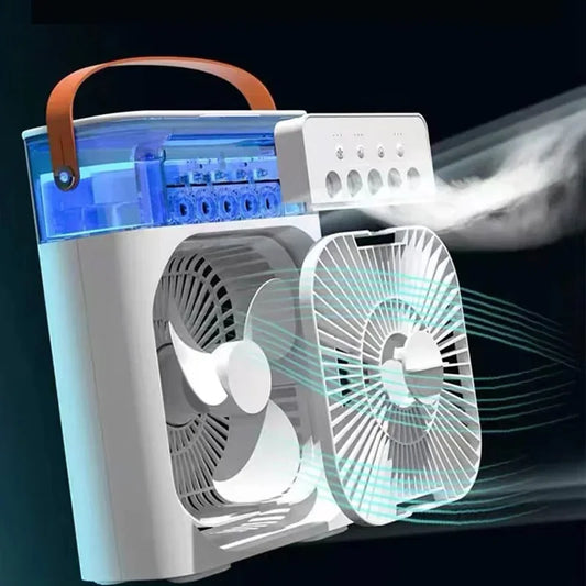 Trending Mini Air Conditioner Fan Premium 3 In 1 Desk Cooling Fan Spray Fan