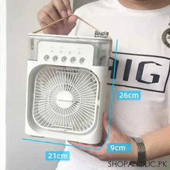 Trending Mini Air Conditioner Fan Premium 3 In 1 Desk Cooling Fan Spray Fan